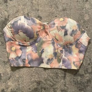 Bustier flora top